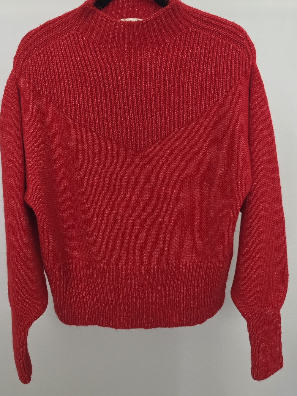 Zenana Red Women's Knit Sweater - Mock Neck Size M